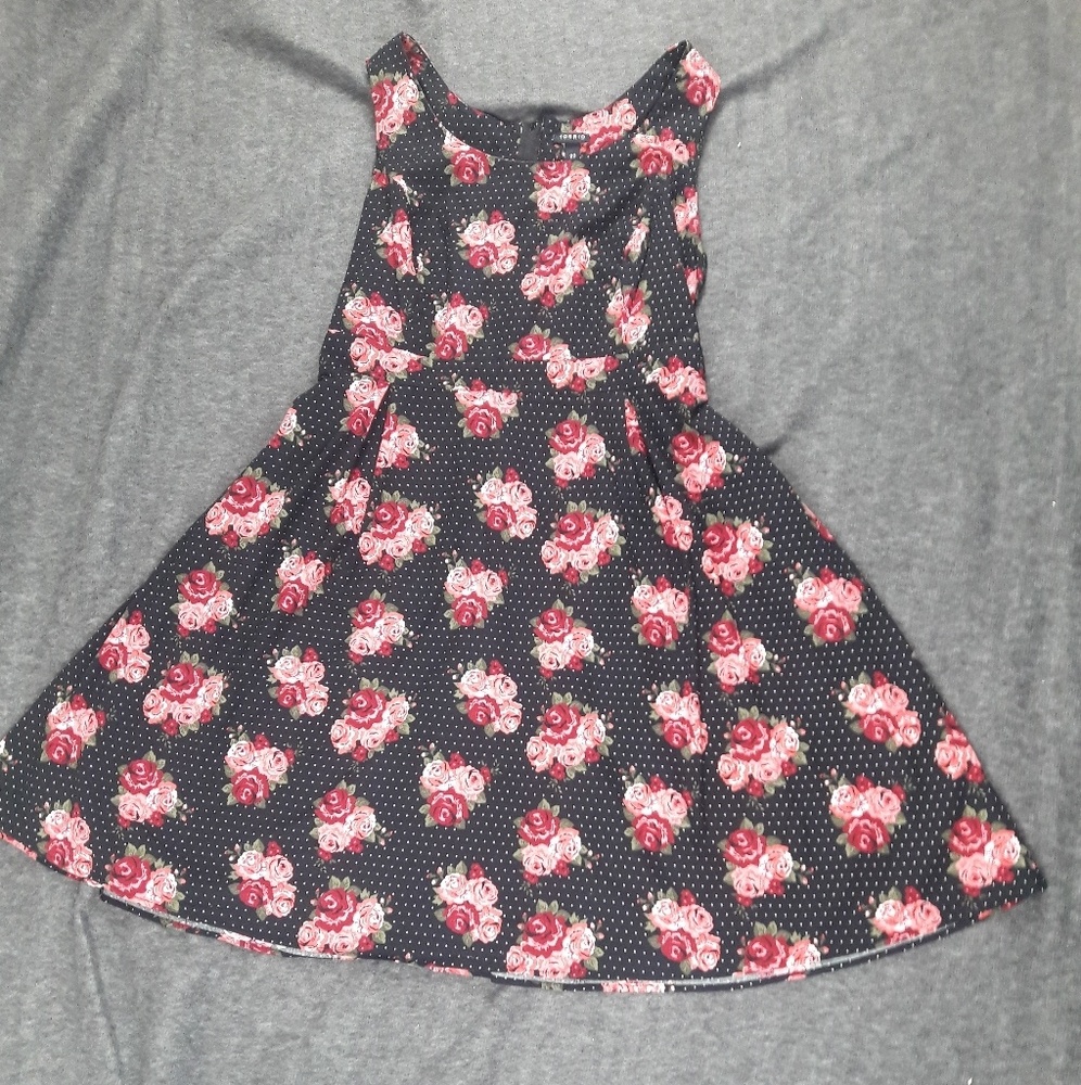 Black and Red Flower Print Dress, Torrid, Size 20